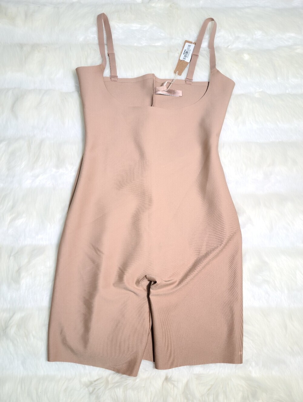 SKIMS Body Core Sculpt Open Bust Mid Thigh Bodysuit Tan Sienna 2X NEW